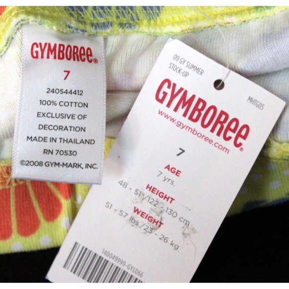 NEW 2009 Gymboree Mermaid Magic Yellow Seashell Shorts Beach Ocean sz 7 Dots - Picture 4 of 5